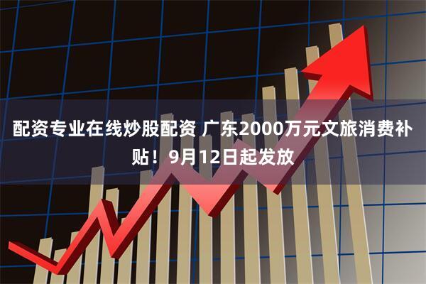 配资专业在线炒股配资 广东2000万元文旅消费补贴!9月12日起发放