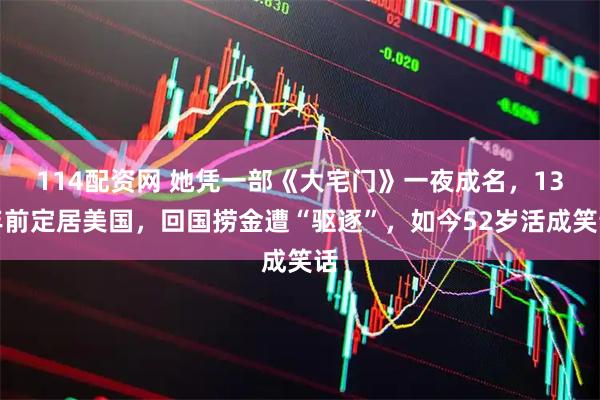 114配资网 她凭一部《大宅门》一夜成名，13年前定居美国，回国捞金遭“驱逐”，如今52岁活成笑话